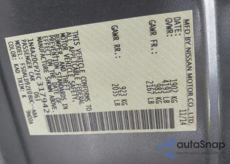 2015 Nissan Leaf Sv from USA, damaged, VIN 1N4AZ0CP2FC317942